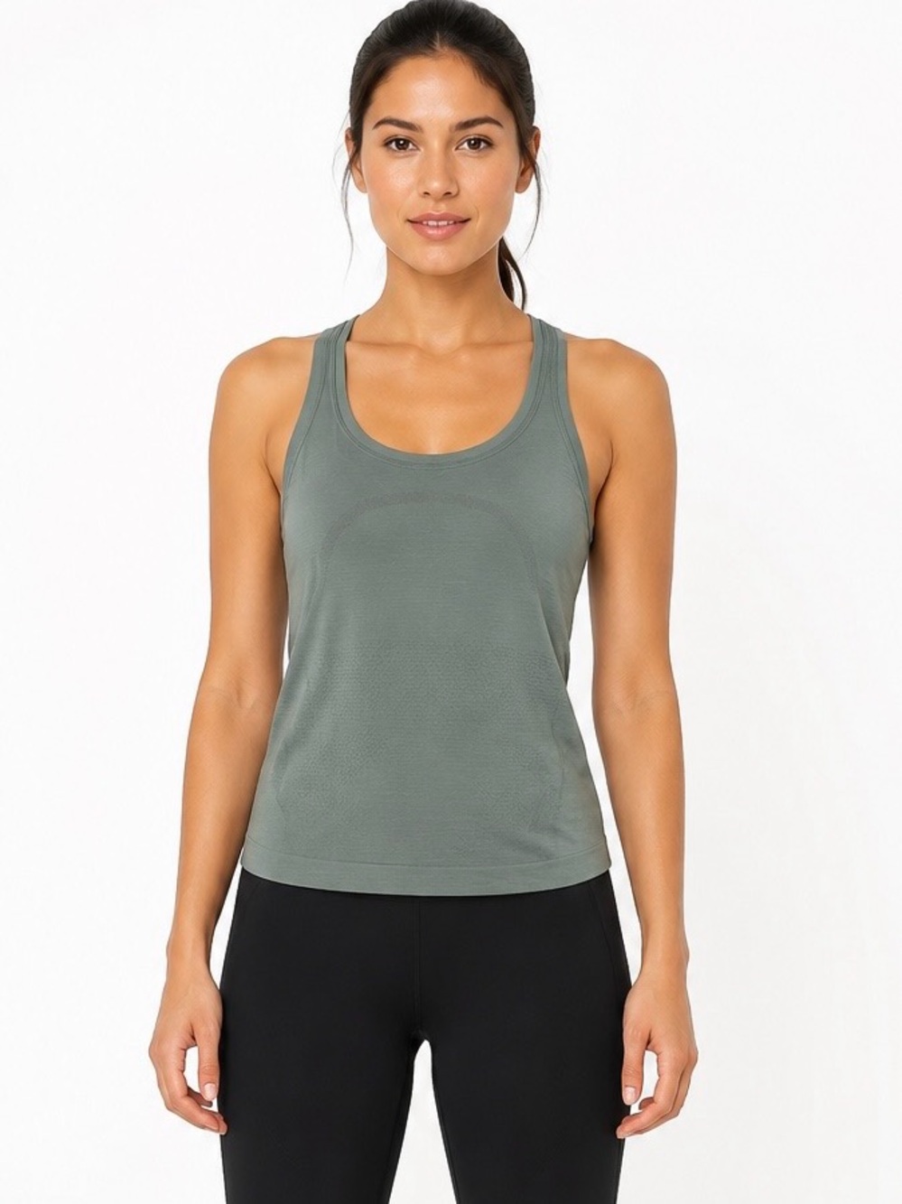 NWT Lululemon Swifty Tech Racerback Tank Top Sage Green Size 6 Gym Yoga Athletic